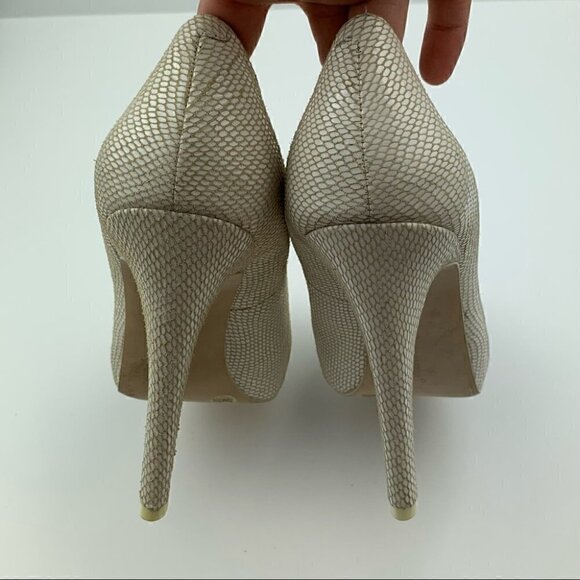 Bcbgeneration heels 7.5 37.5 parade white leather - Picture 7 of 11